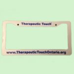 Therapeutic Touch License Plate Holder