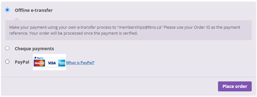 Payment options